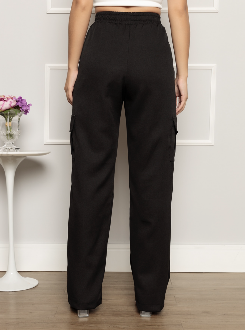Daisy Black Oversized Jogger - Image 3