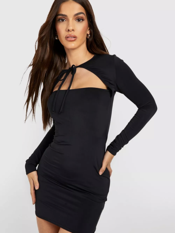 Black Rib Bodycon Midi Dress – LA CHIC PICK