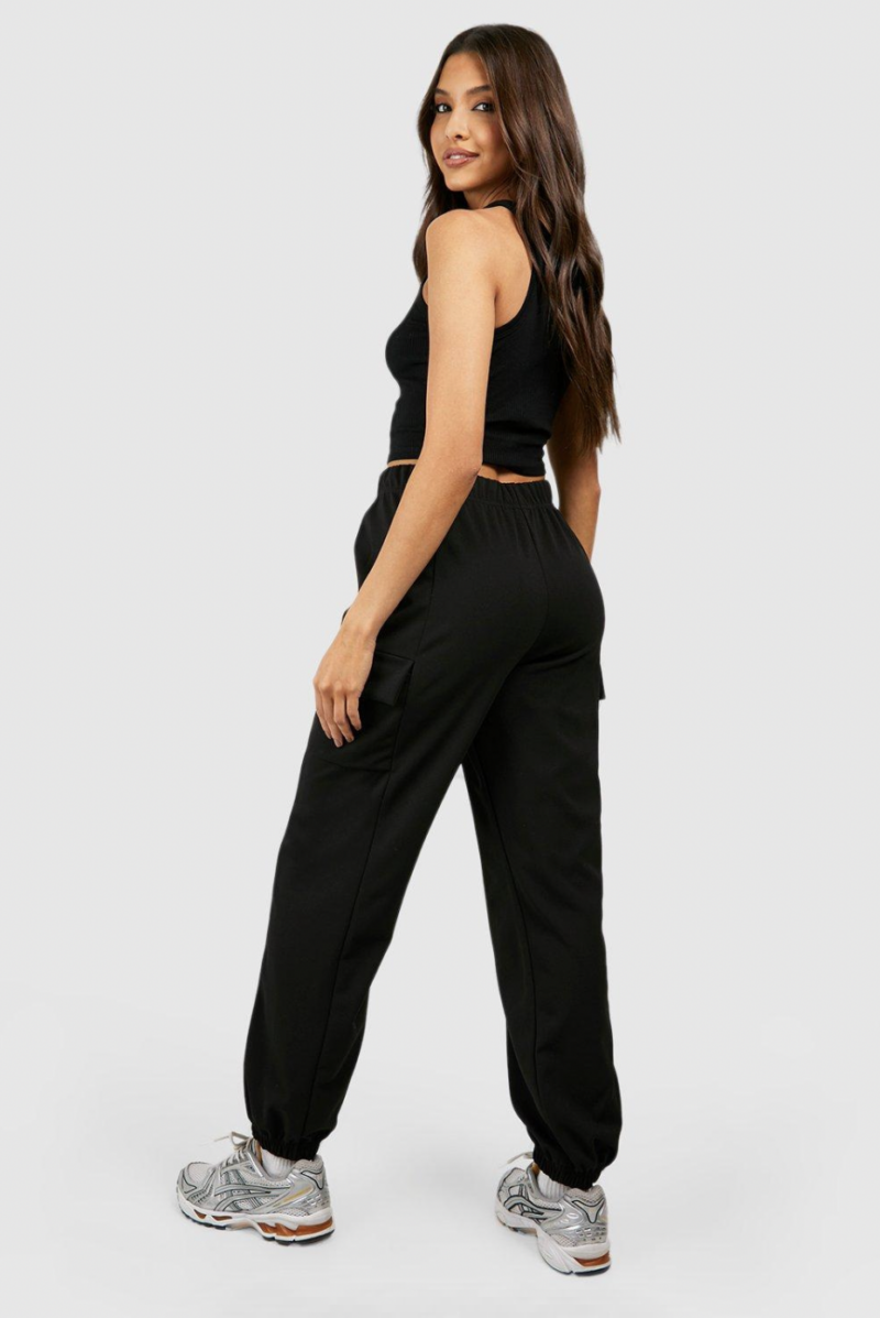 Simmy Black Oversized Cargo Pants - Image 2