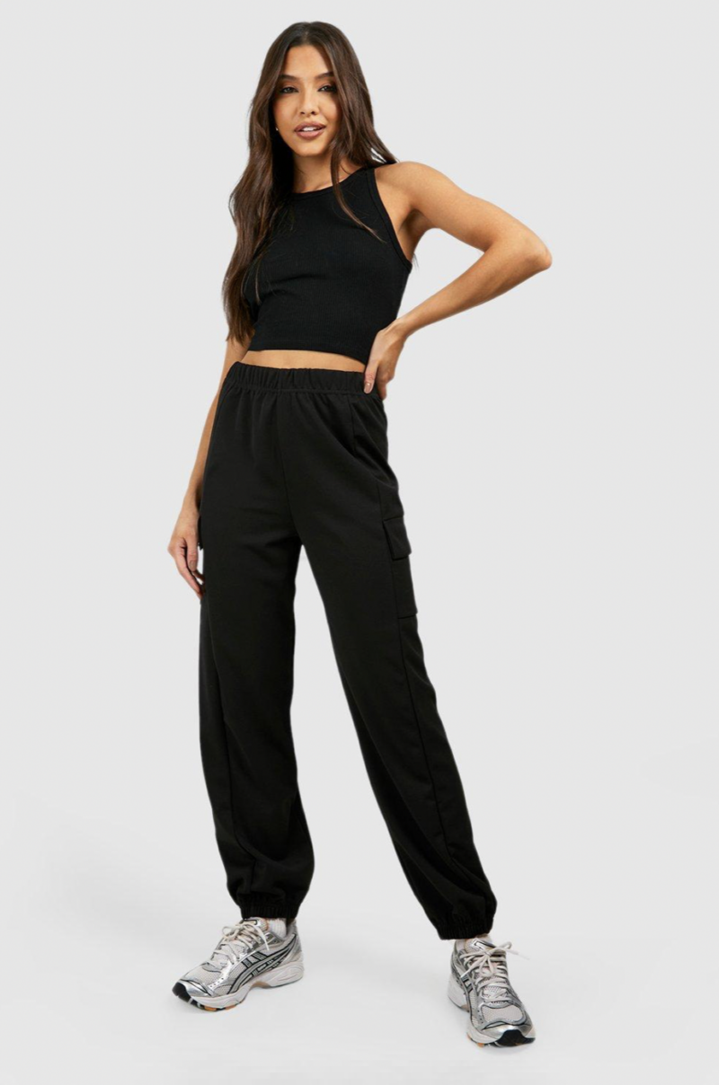 Simmy Black Oversized Cargo Pants - Image 3