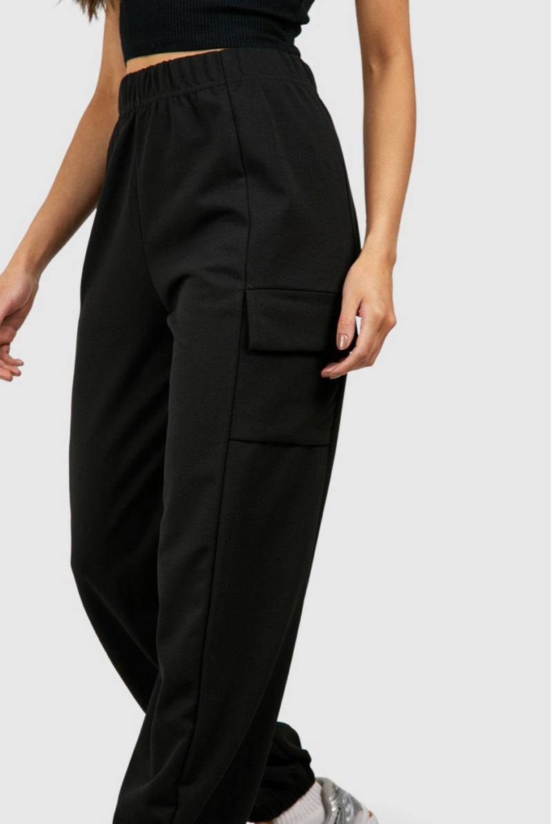 Simmy Black Oversized Cargo Pants - Image 4
