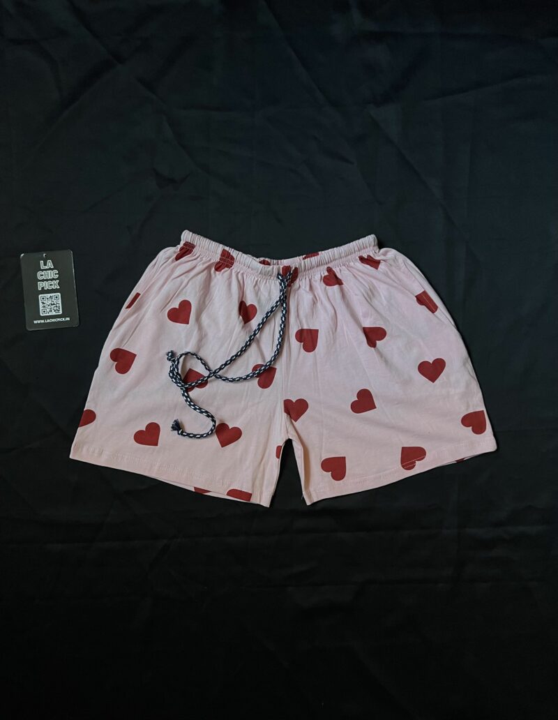 Alice White Heart Print Shorts - Image 3