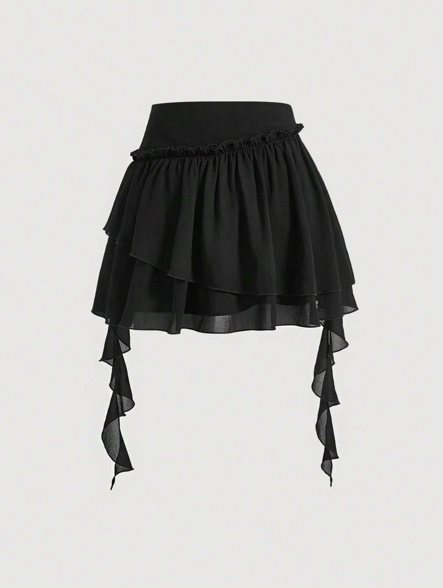 Naomi Black Flared Ruched Skirt With Lining – LA CHIC PICK