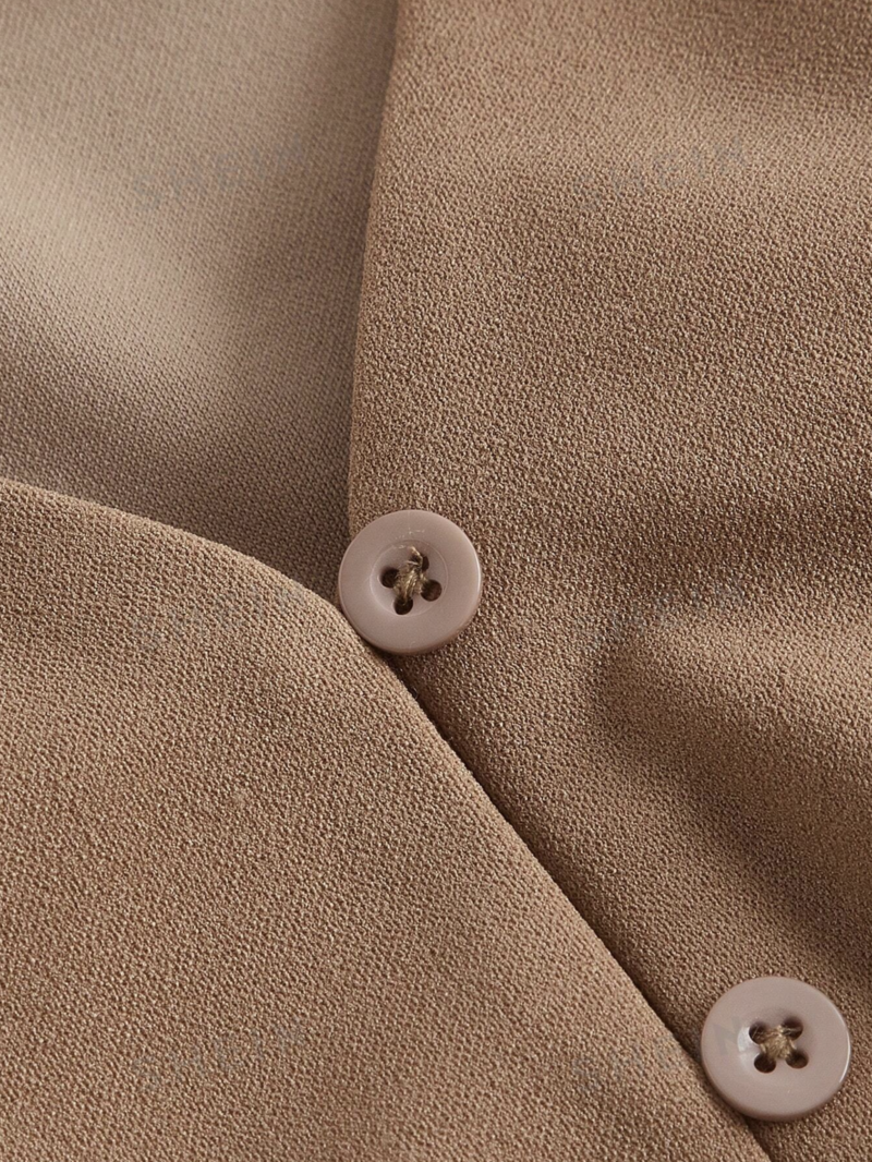 Rimmy Khaki Side Drawstring Corset Top - Image 4