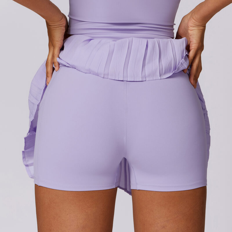 High Performance Tennis Skirt With Attached Shorts in Puple | Black | Blue | White - Image 4