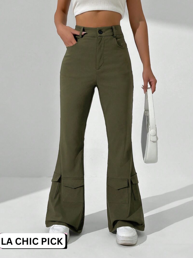 Ella Green Bell Bottom Cargo Pants - Image 3