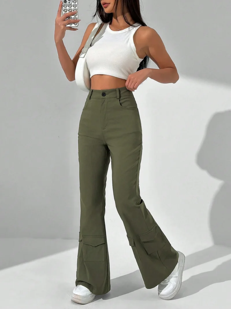 Ella Green Bell Bottom Cargo Pants - Image 4