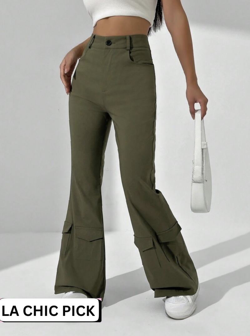 Ella Green Bell Bottom Cargo Pants - Image 5