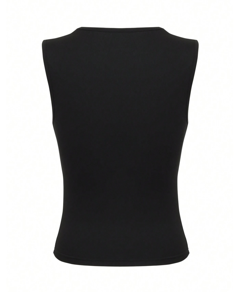 Alice Contrast Bow Crop Tank Top - Image 3