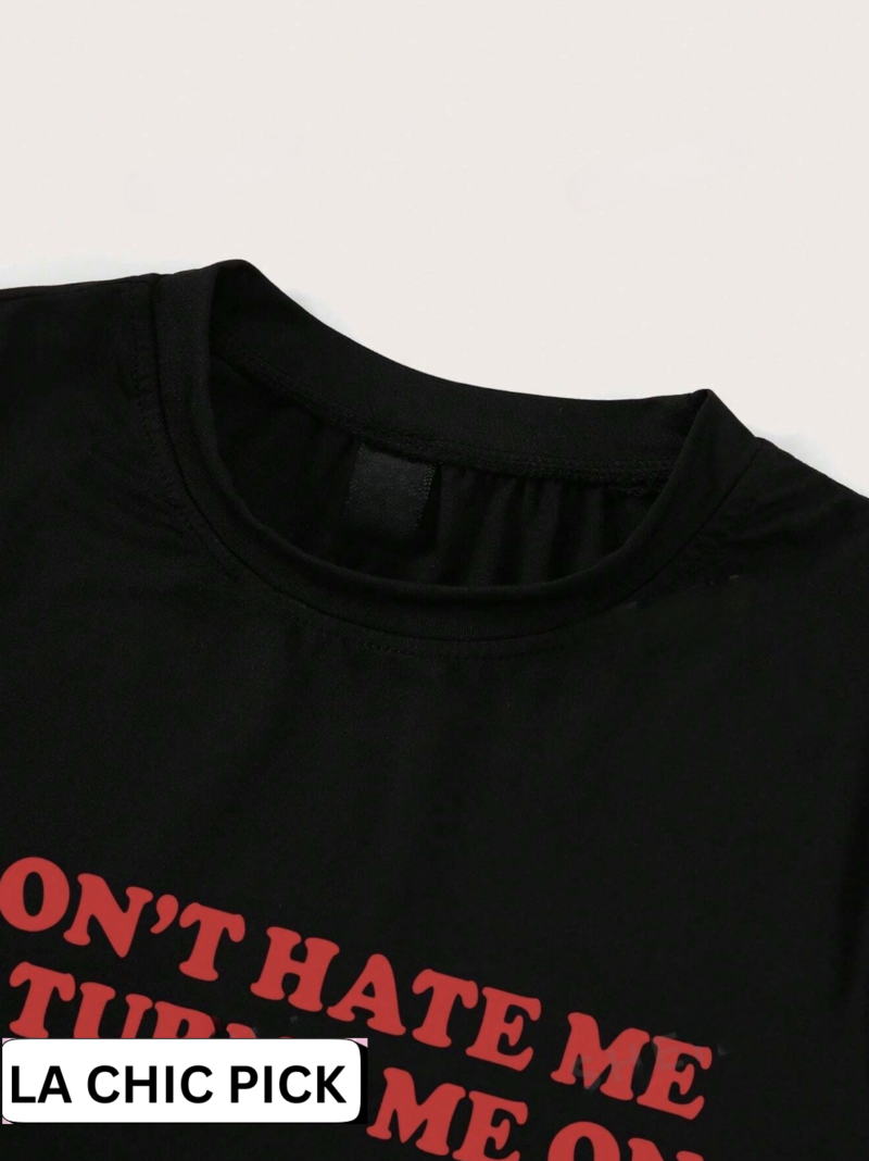 Don't Hate Me Printed Baby Tee - Image 4