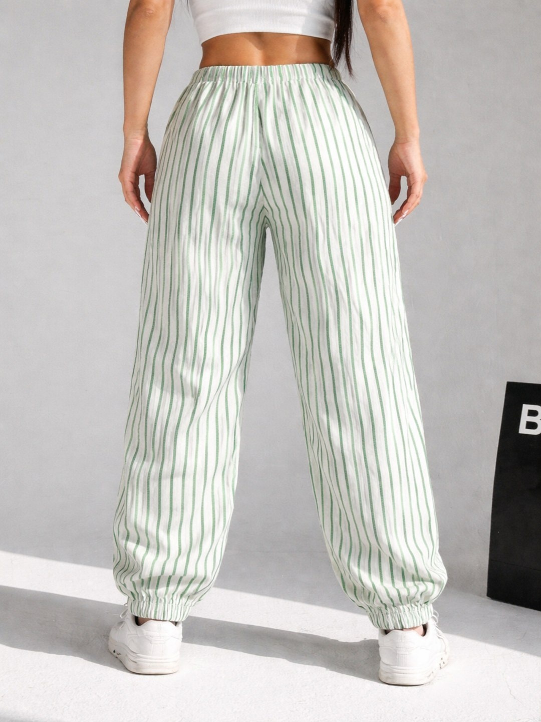 Green Striped Cargo Pant - Image 2