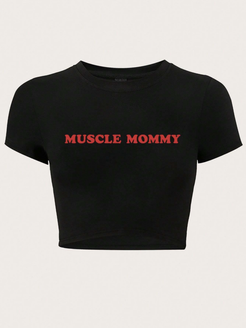 Muscle Mommy Black Baby Tee