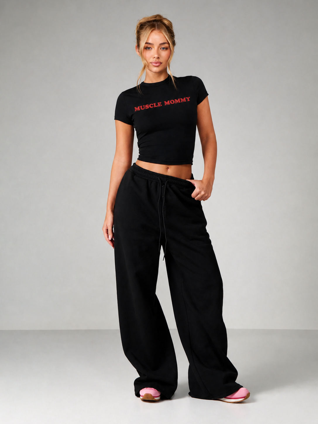 Muscle Mommy Black Baby Tee - Image 5