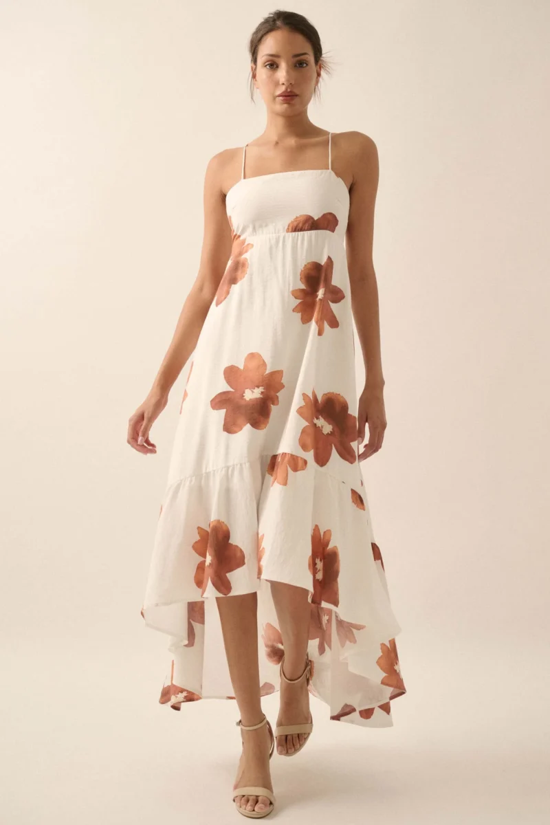 Aviona Floral Print Cami Midi Dress - Image 7