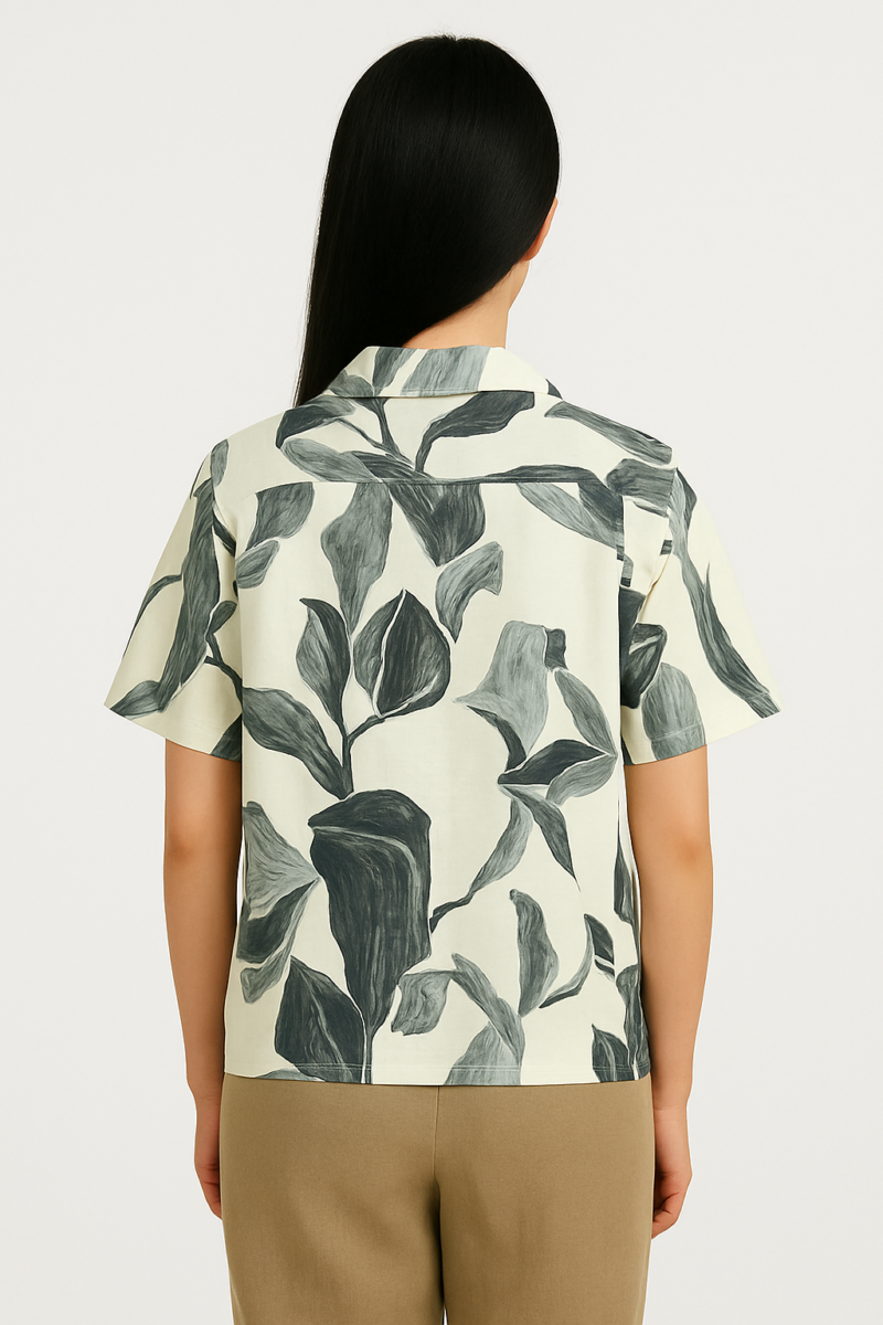 Tanny Creme Floral Relaxed Fit Shirt - Image 2