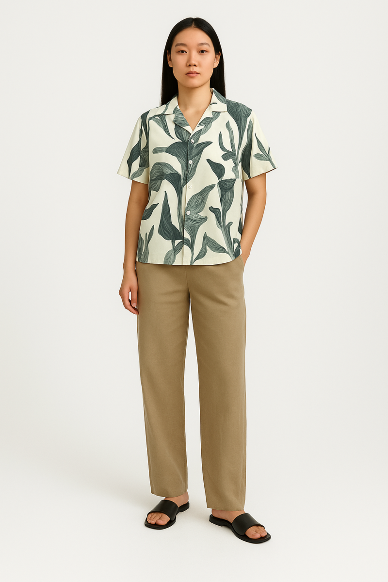 Tanny Creme Floral Relaxed Fit Shirt - Image 3
