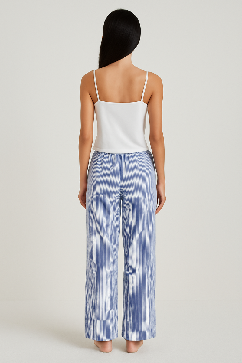 Nancy Blue Striped Relaxed Fit Jogger - Image 3