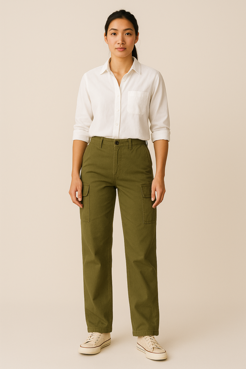 Kimmy Green Cargo Pants - Image 2