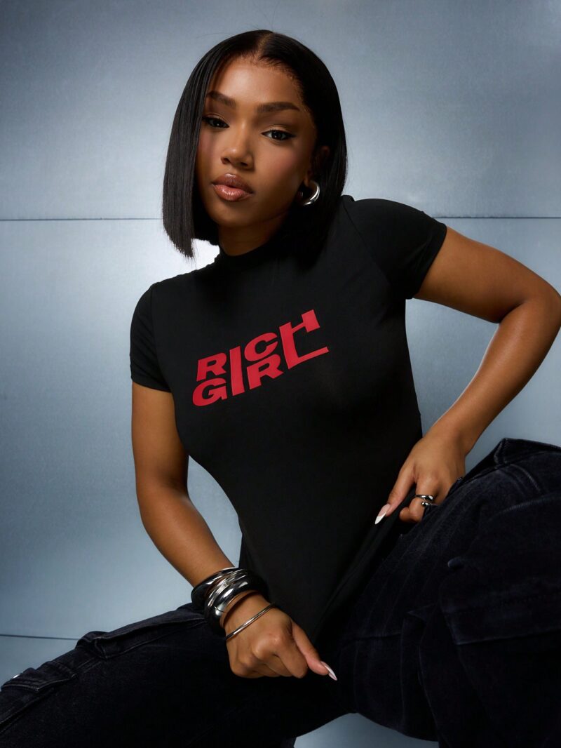Rich Girl Black Baby Tee