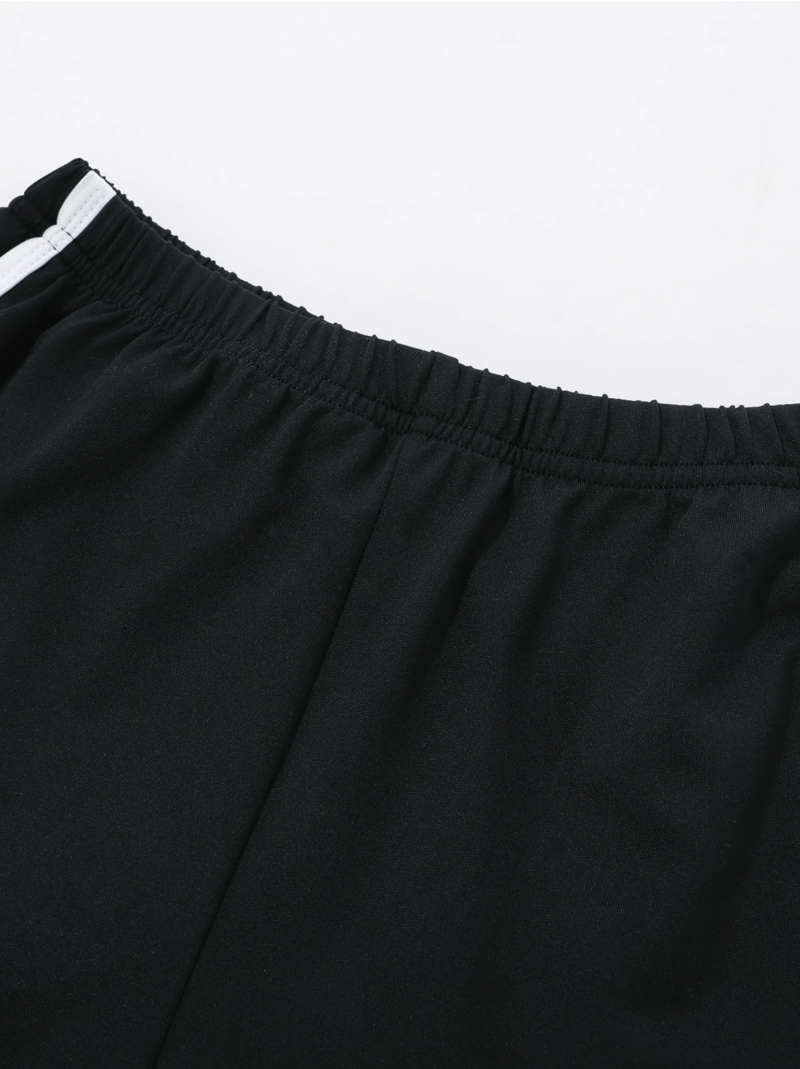 Tay Black Contrast Binding Booty Shorts - Image 4