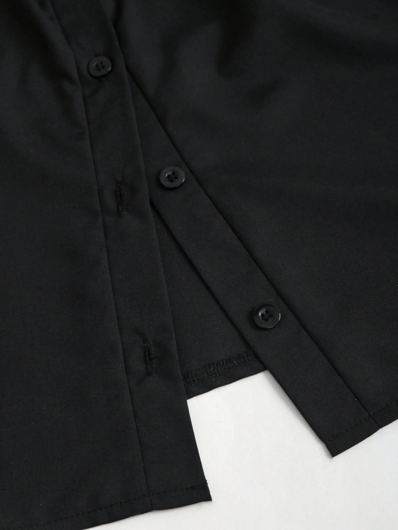 Reeh Black Half Sleeves Shirt Dress - Image 3