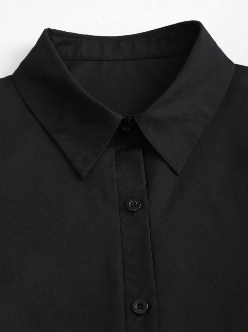 Reeh Black Half Sleeves Shirt Dress - Image 4
