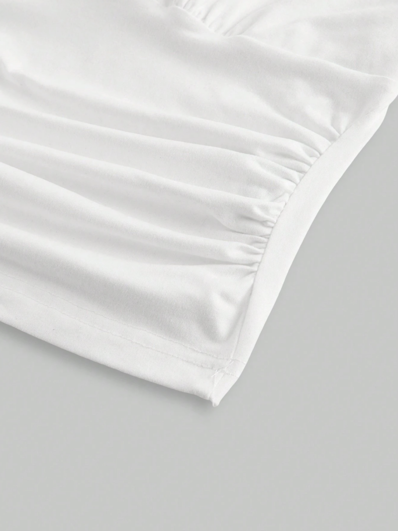 Cassy White Halter Neck Crop Top - Image 4