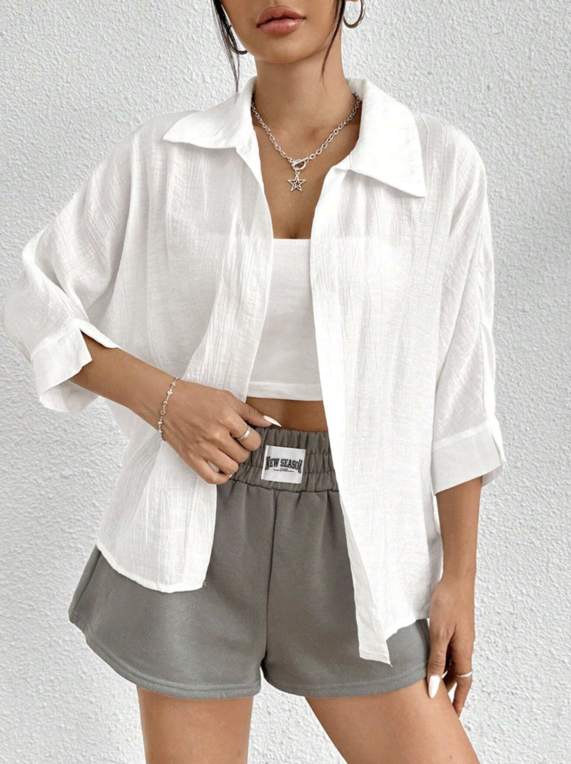 Pauly Creme Relaxed Fit Cotton Shirt