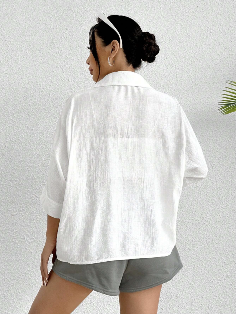 Pauly Creme Relaxed Fit Cotton Shirt - Image 2
