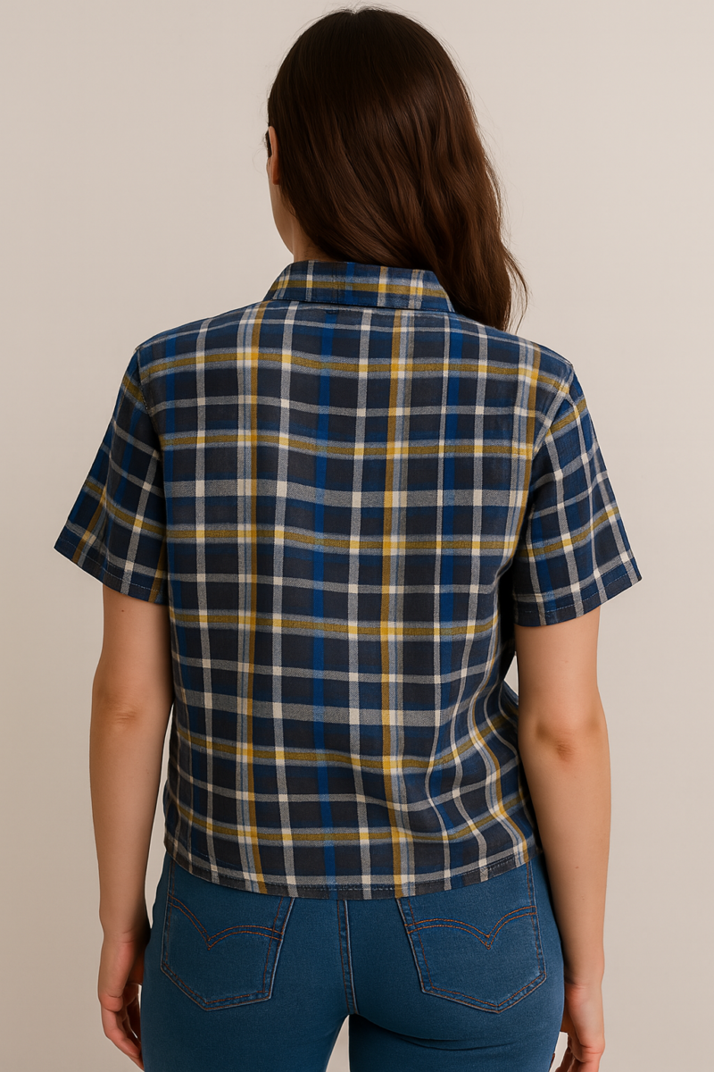 Minki Cotton Check Flannel Shirt - Image 3