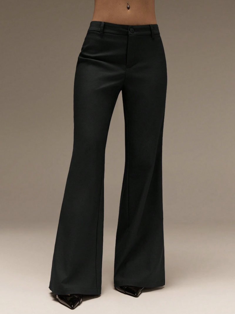Biya Black Wide Leg Stretchy Trousers - Image 6