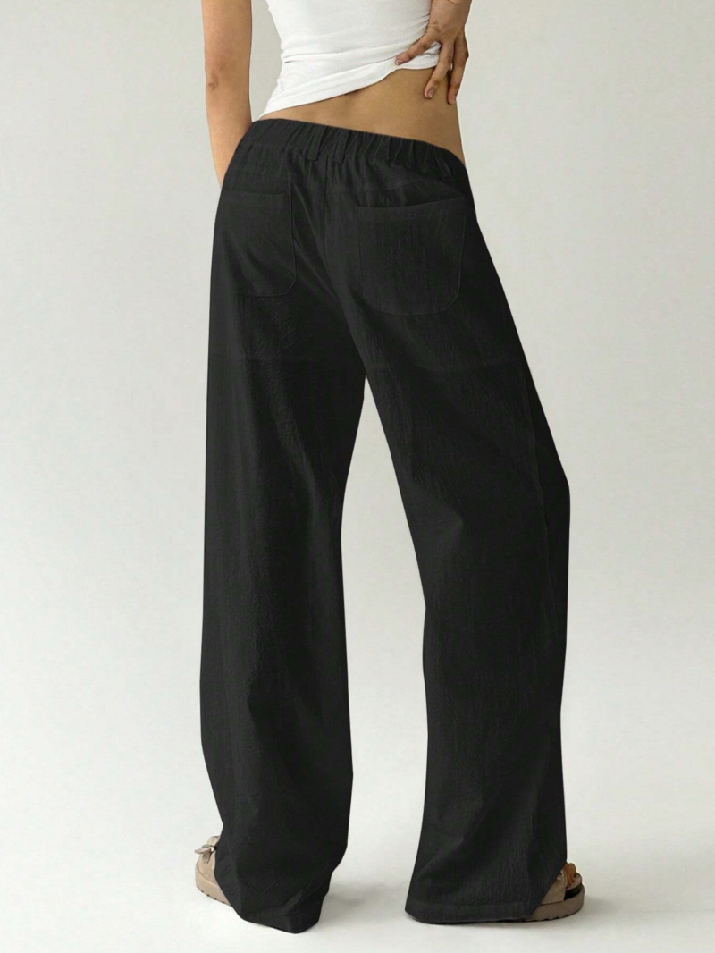 Teva Black Relaxed Fit Cotton Pants - Image 2