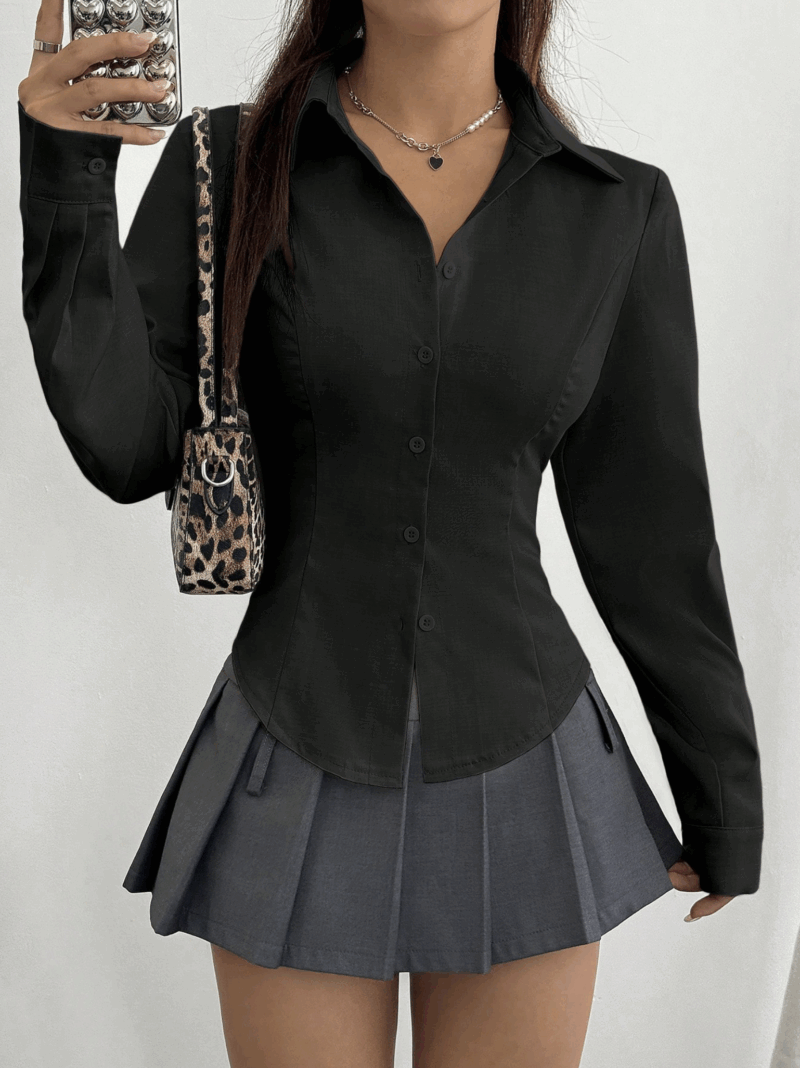 Lyla Black Full Sleeves Buttoned Shirt