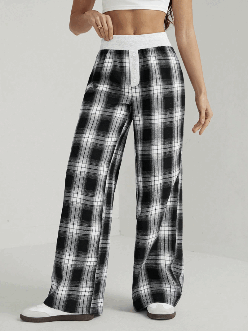 Beil Black & White Cotton Relaxed Fit Jogger