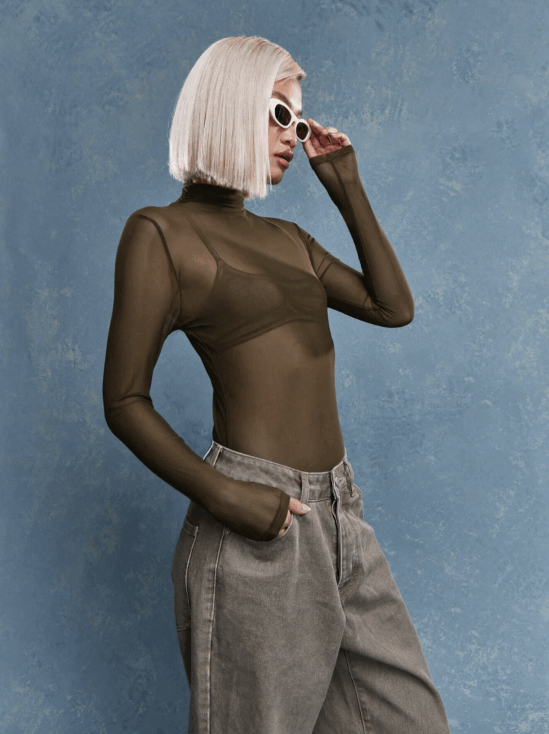 Denny Green Mesh Full Sleeves Bodysuit - Image 4