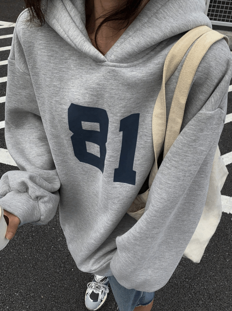 Siddy Grey Oversized Printed Hoodie