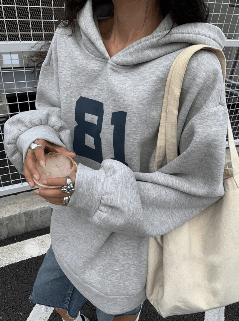 Siddy Grey Oversized Printed Hoodie - Image 2