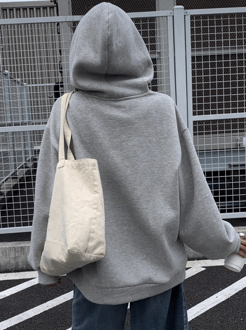 Siddy Grey Oversized Printed Hoodie - Image 7