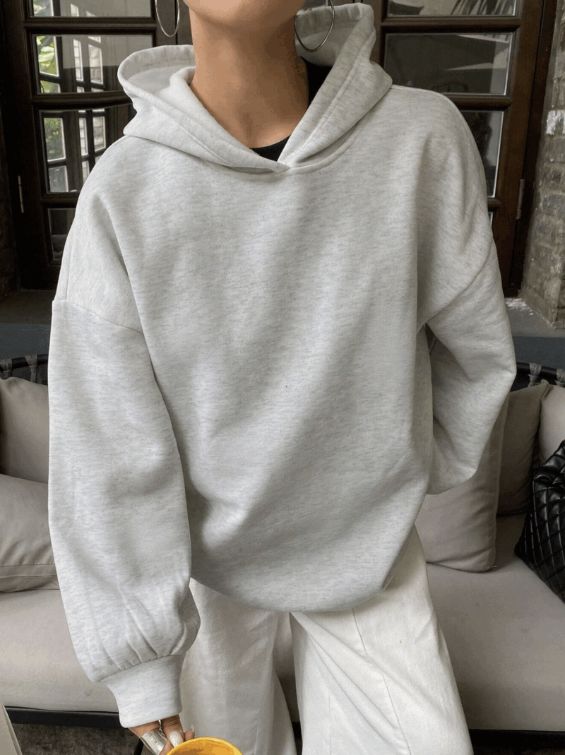 Pri grey Oversized Cotton Hoodie - Image 4