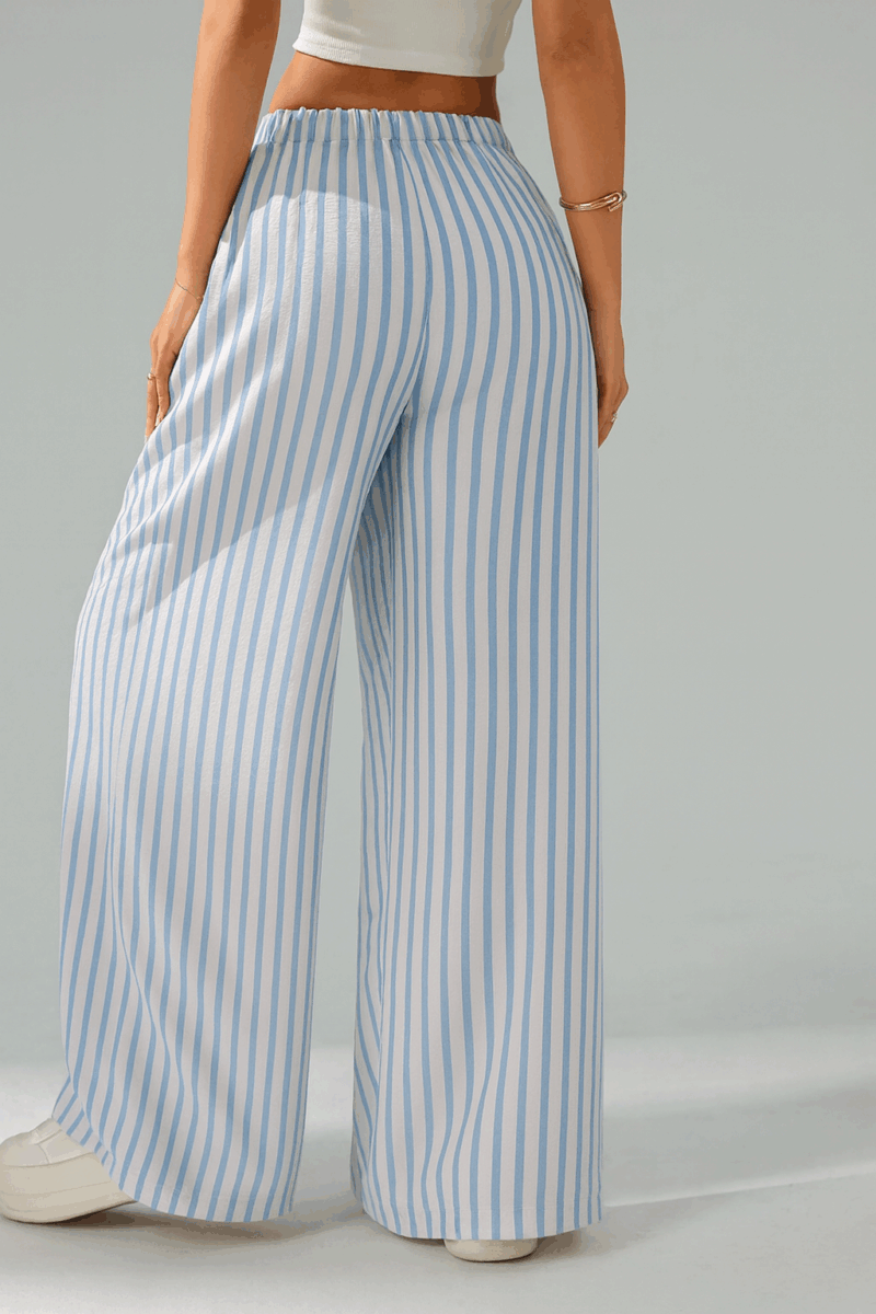 Mivi Blue White Stripes Cotton Relaxed Fit Jogger - Image 2