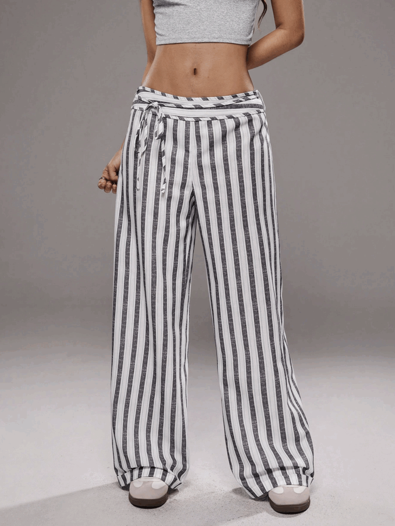 Gina Multicolor Relaxed Fit Tie Waist Cotton Jogger - Image 3