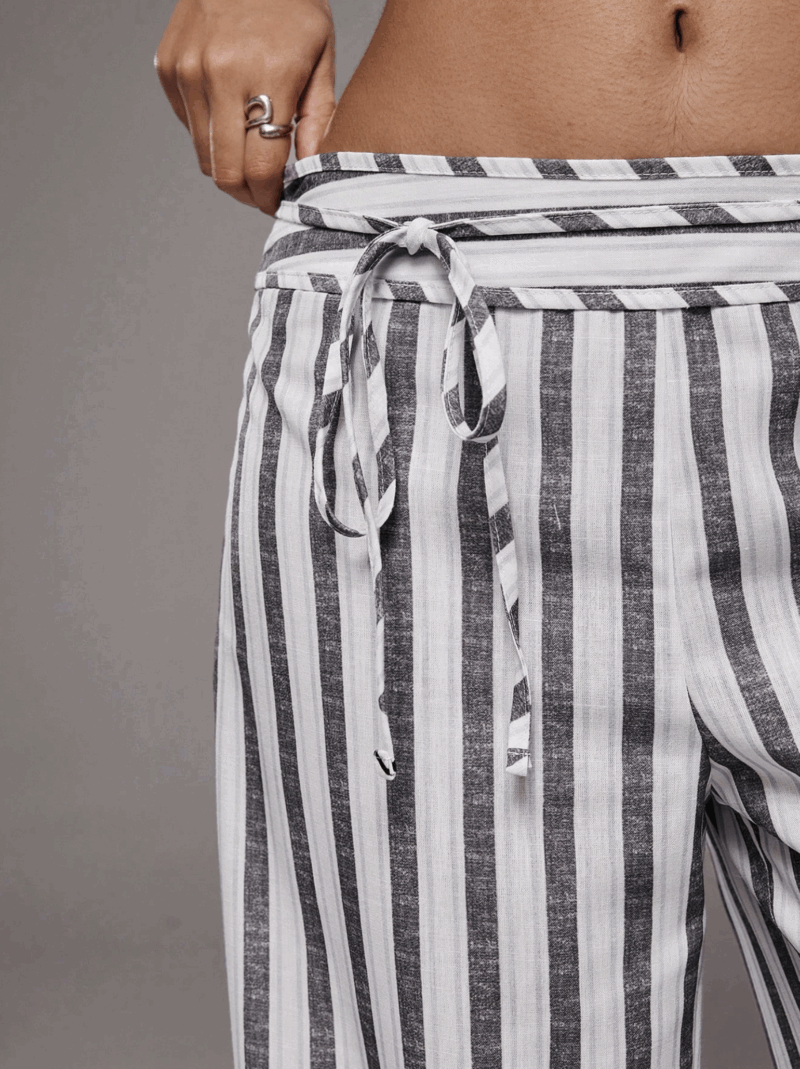 Gina Multicolor Relaxed Fit Tie Waist Cotton Jogger - Image 4