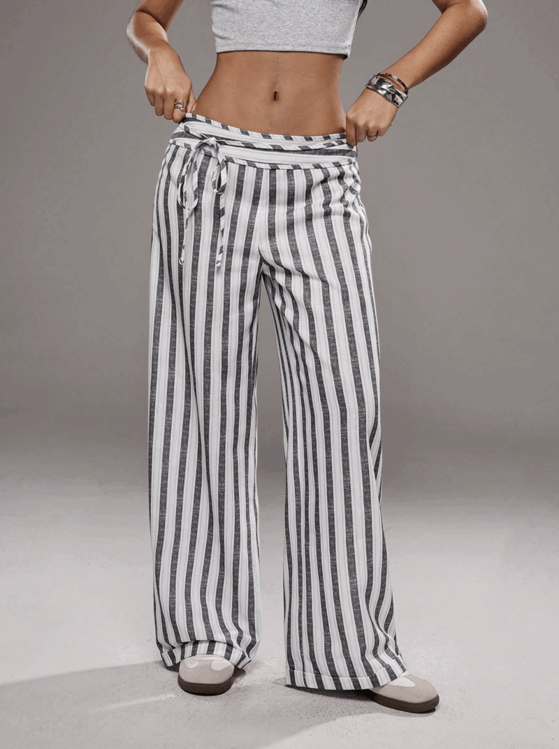 Gina Multicolor Relaxed Fit Tie Waist Cotton Jogger - Image 5