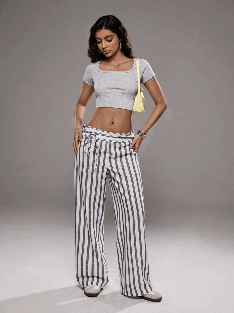Gina Multicolor Relaxed Fit Tie Waist Cotton Jogger - Image 6