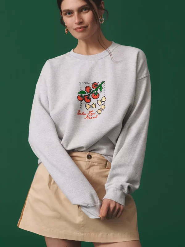 Dolce Fir Niente Relaxed Fit Grey Sweatshirt
