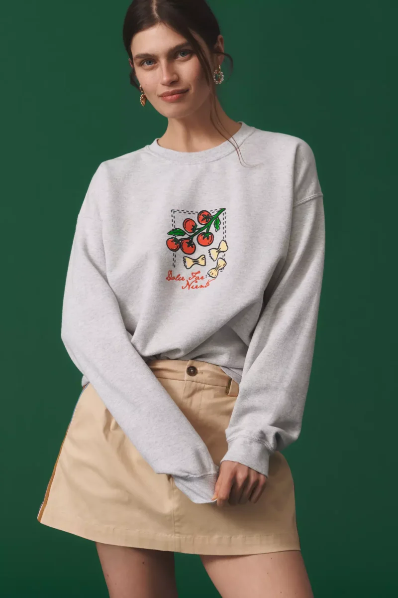 Dolce Fir Niente Relaxed Fit Grey Sweatshirt