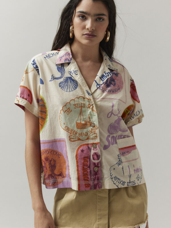 Vicky Multicolor relaxed Fit Printed Cotton Shirt