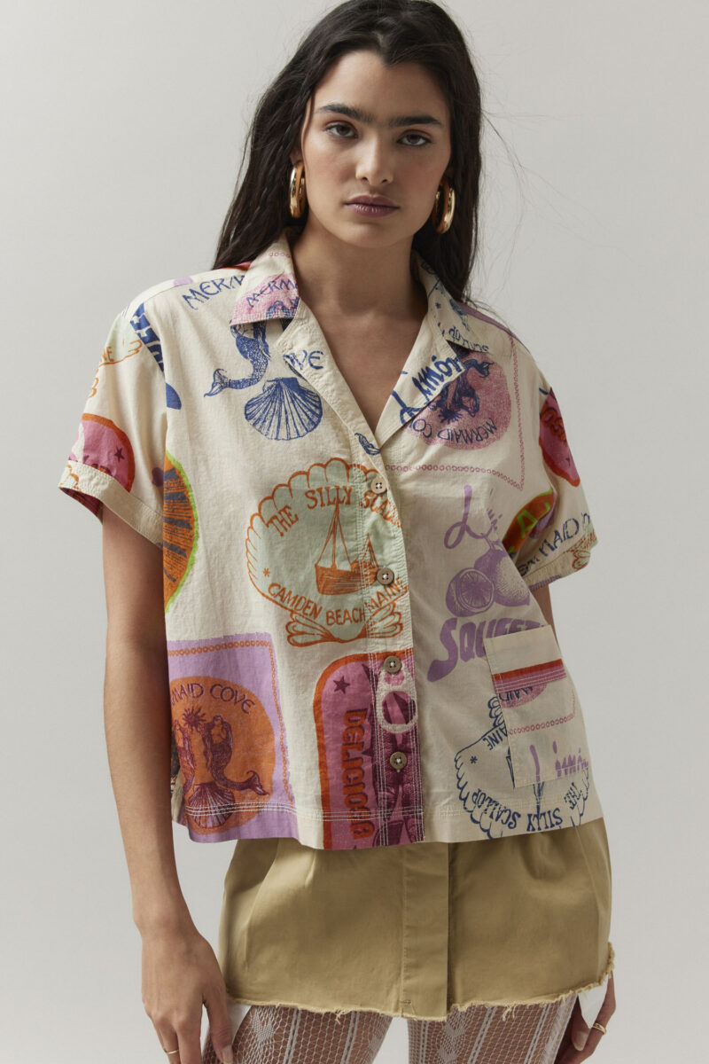 Vicky Multicolor relaxed Fit Printed Cotton Shirt