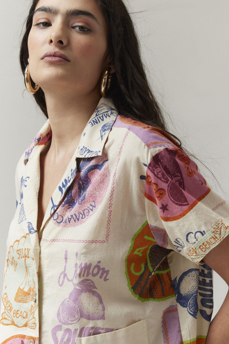 Vicky Multicolor relaxed Fit Printed Cotton Shirt - Image 3