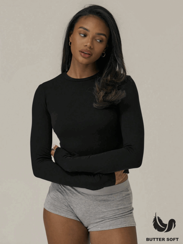 Alisha Black Full Sleeves Top